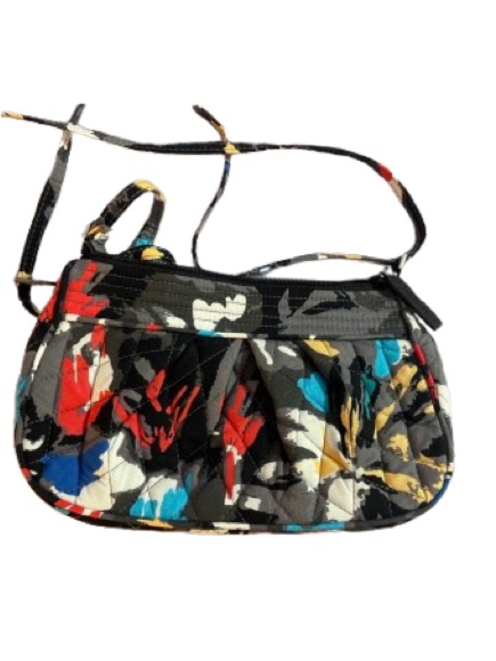 Vera Bradley Splash Floral Frannie Cresent Shoulder Crossbody